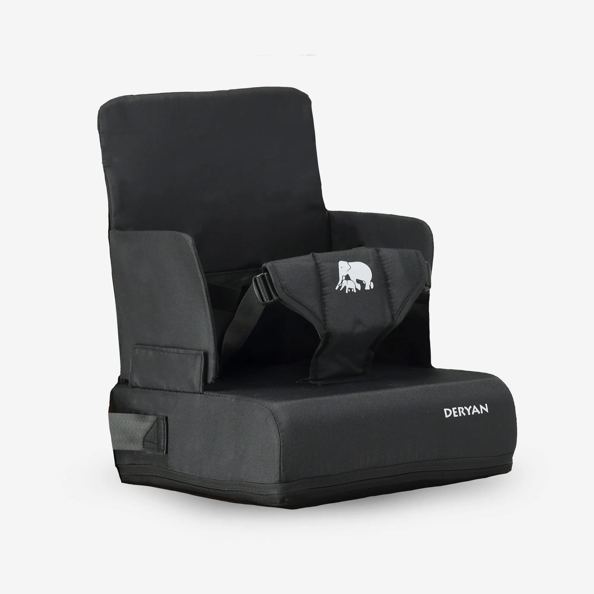 Asiento elevador de viaje - Incluye correa de sujeción Negro