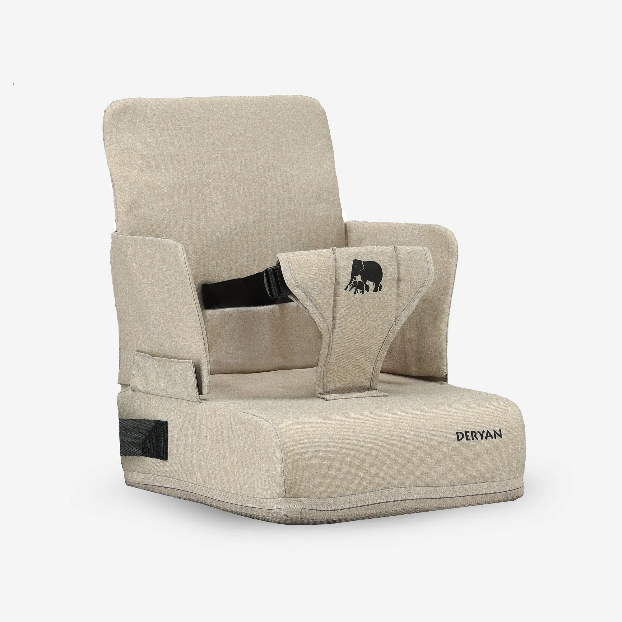 Asiento elevador de viaje - Incluye correa de sujeción Nougat