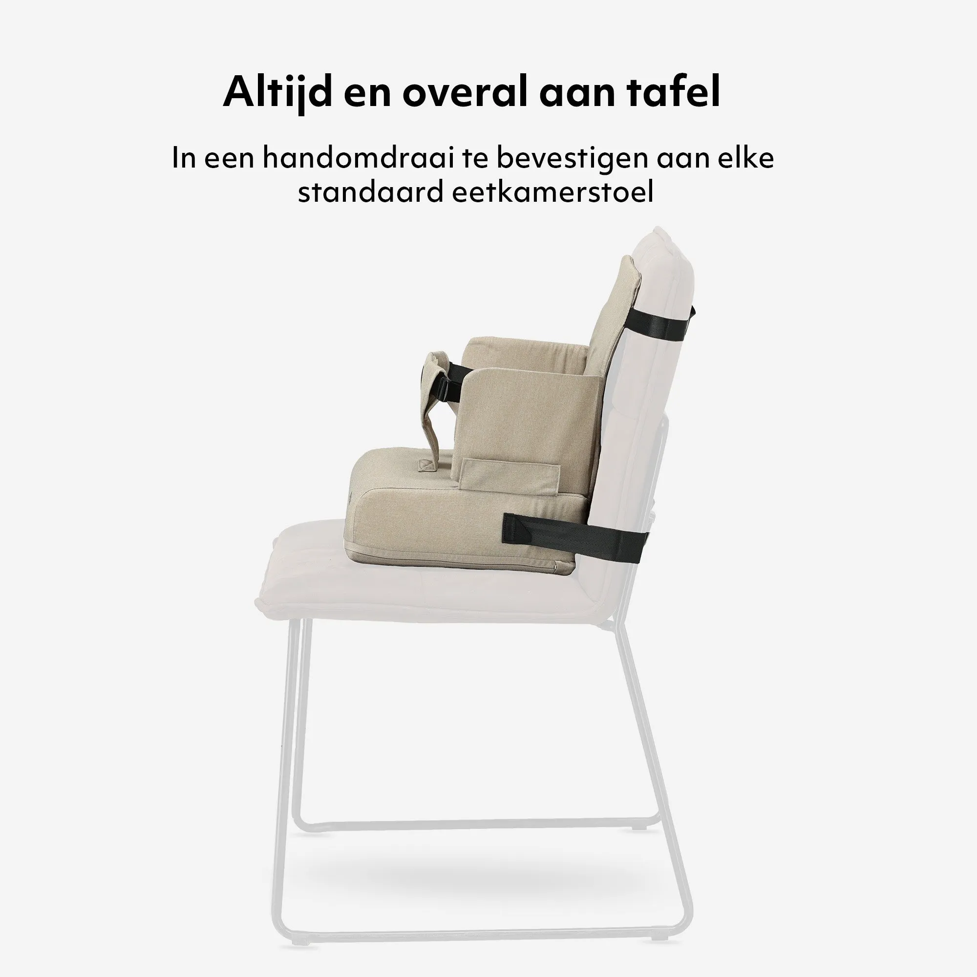 Asiento elevador de viaje - Incluye correa de sujeción Nougat - Image 4